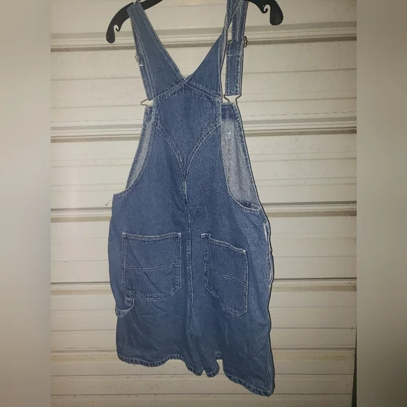 Vtg 90’s Y2K Mickey Mouse Large Jean Overalls Disney Store Shortalls Embroidered - Picture 3 of 5